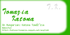 tomazia katona business card